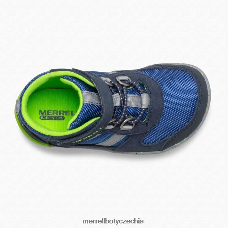 Merrell holé kroky ridge jr hiker (ml262608) obuv J064V21459 námořnická/zelená děti