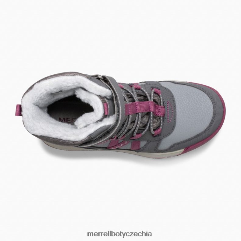 Merrell Voděodolná bota snow Crush 2.0 (mk163129k) obuv J064V21506 šedá/bobulová děti