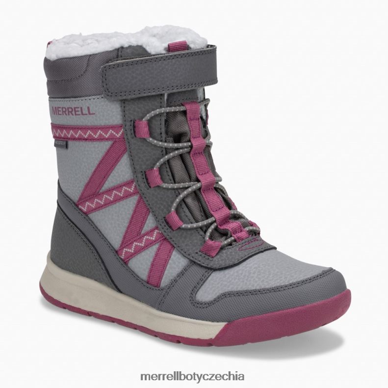 Merrell Voděodolná bota snow Crush 2.0 (mk163129k) obuv J064V21506 šedá/bobulová děti