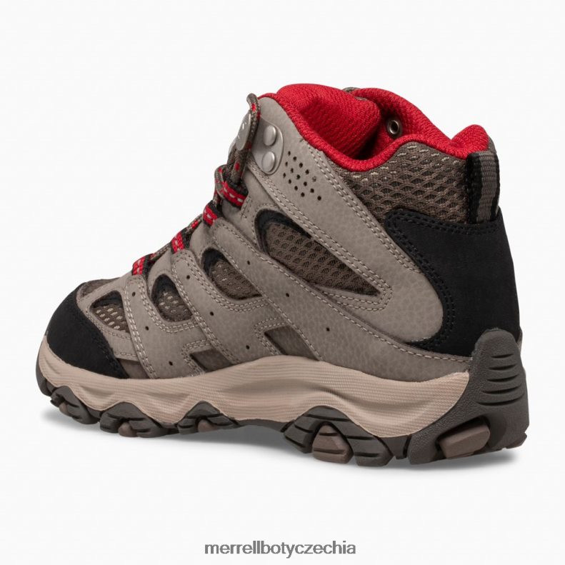 Merrell středně voděodolná bota moab 3 (mk265701) obuv J064V21430 balvan/červená děti