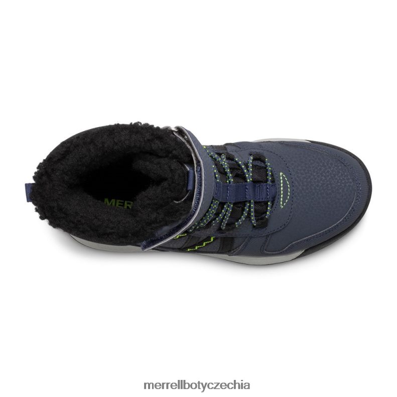 Merrell voděodolná bota snow Crush 2.0 (mk263127k) obuv J064V21508 námořnictvo/limetka děti