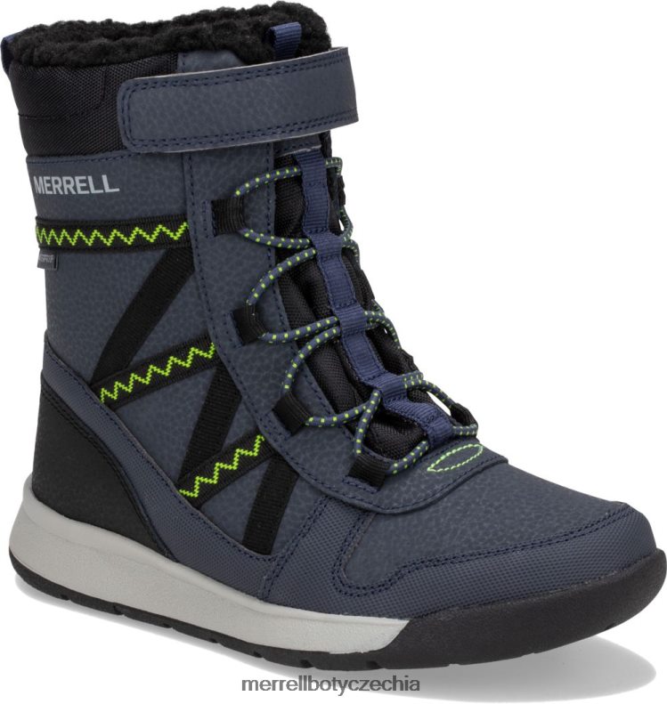 Merrell voděodolná bota snow Crush 2.0 (mk263127k) obuv J064V21508 námořnictvo/limetka děti