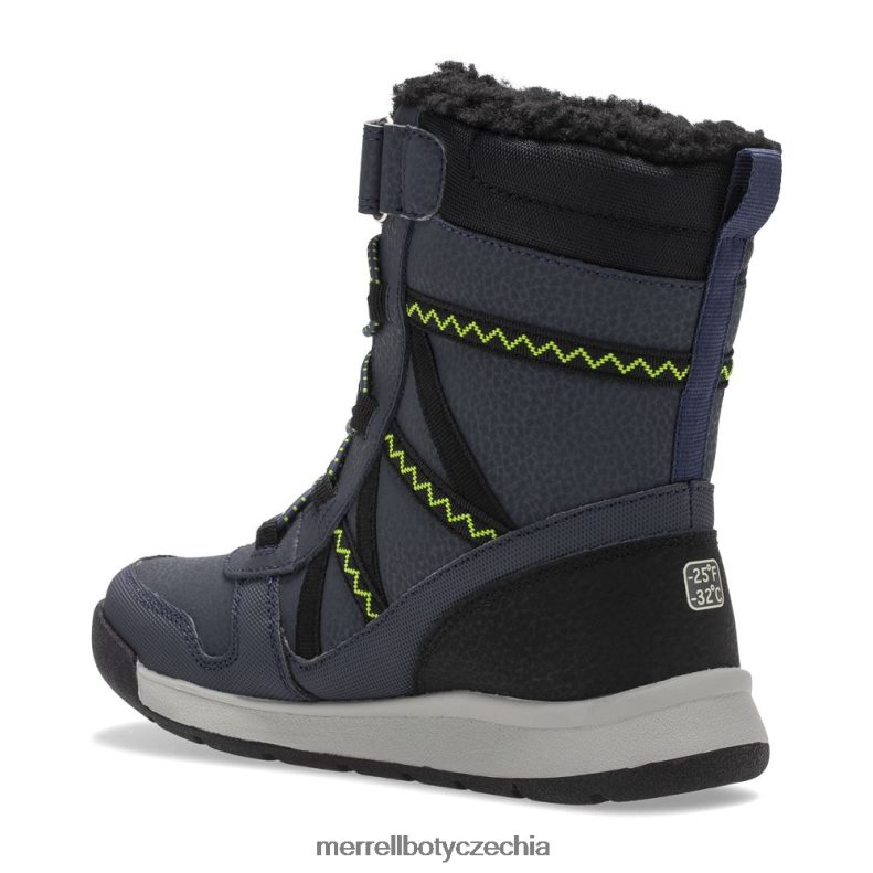 Merrell voděodolná bota snow Crush 2.0 (mk263127k) obuv J064V21508 námořnictvo/limetka děti