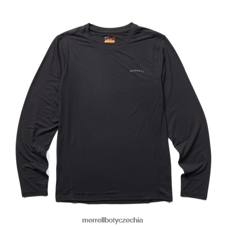 Merrell každodenní tričko s dlouhým rukávem s tencelem (jmf26597-010) oblečení J064V2336 Černá muži