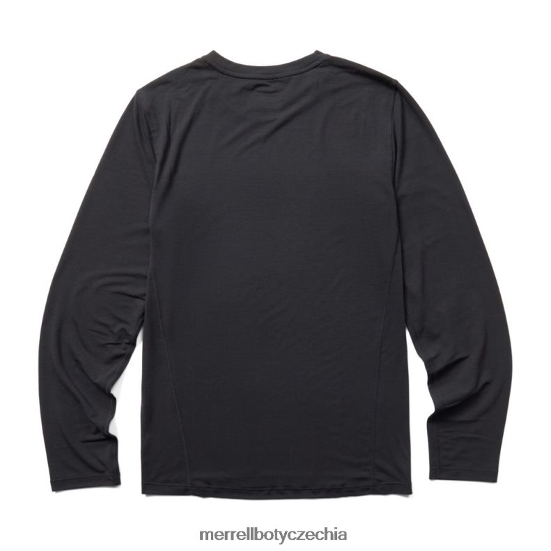 Merrell každodenní tričko s dlouhým rukávem s tencelem (jmf26597-010) oblečení J064V2336 Černá muži