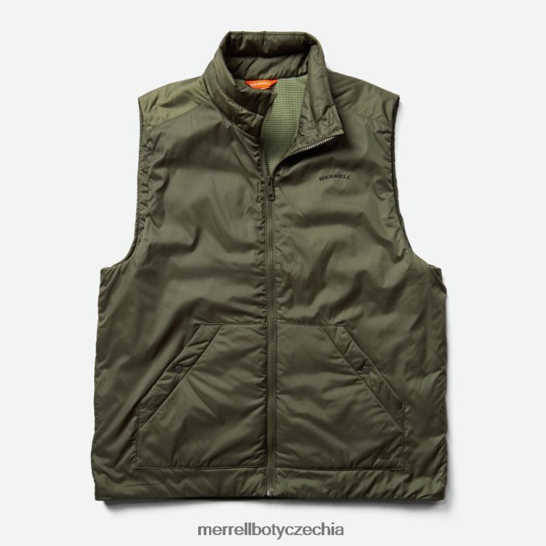 Merrell zateplená vesta geotex (jms26416-326) oblečení J064V2590 zaprášená oliva muži