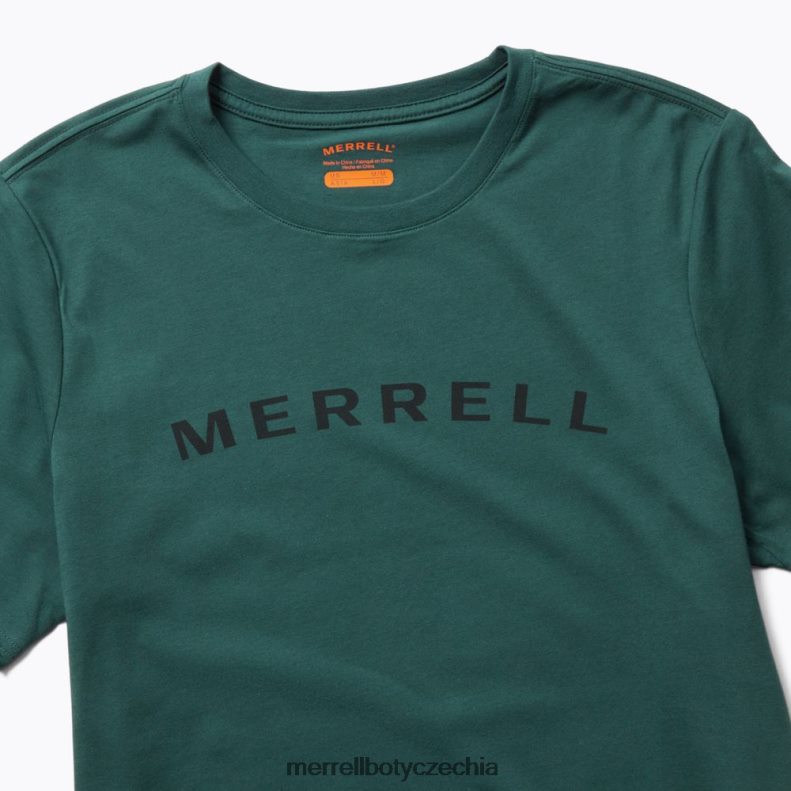 Merrell tričko s krátkým rukávem wordmark (jms26332-325) oblečení J064V2585 mořský mech muži