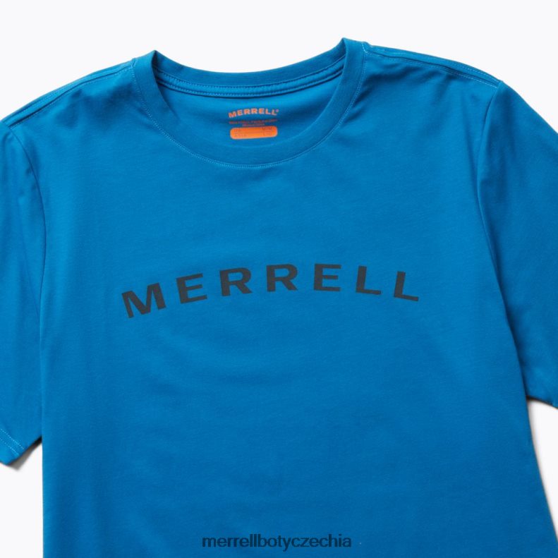 Merrell tričko s krátkým rukávem wordmark (jms26332-352) oblečení J064V2583 modrý muži