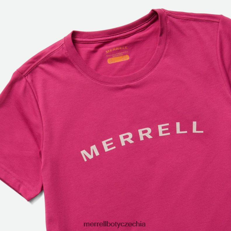 Merrell tričko s krátkým rukávem wordmark (jws26368-625) oblečení J064V21300 kaktusový květ ženy
